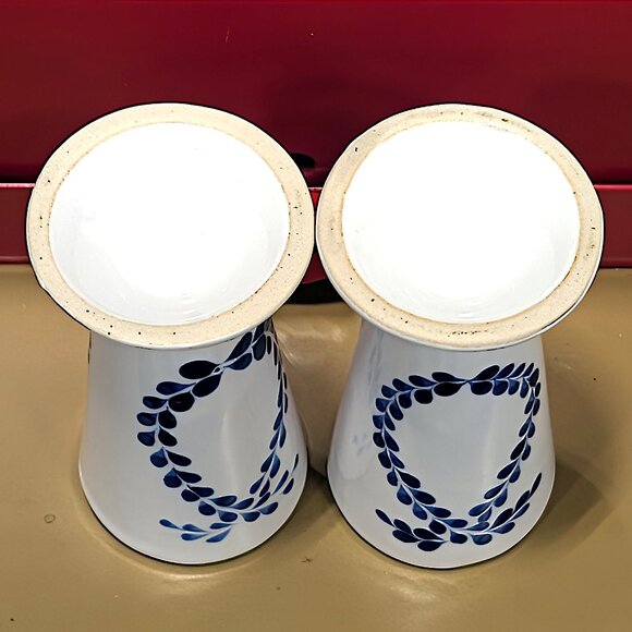 SET OF 2 CLASE AZUL HAND PAINTED WHITE BLUE TEQUILA SNIFTER SHOT GLASS 4" - Picture 4 of 4